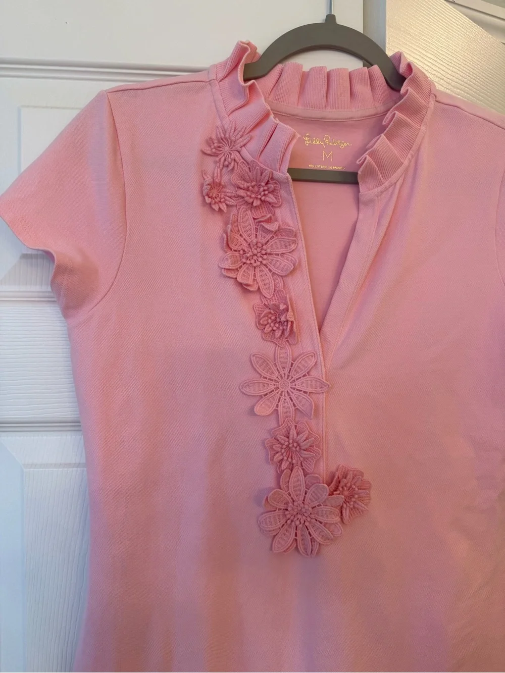 Lilly Pulitzer clary polo dress Pink size medium like new - Picture 5 of 9